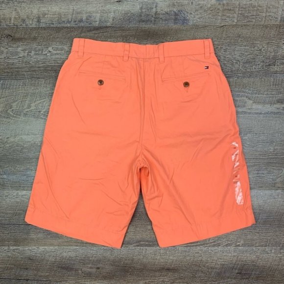 Tommy Hilfiger Mens Classic Fit Shorts 30 Orange - Picture 2 of 6